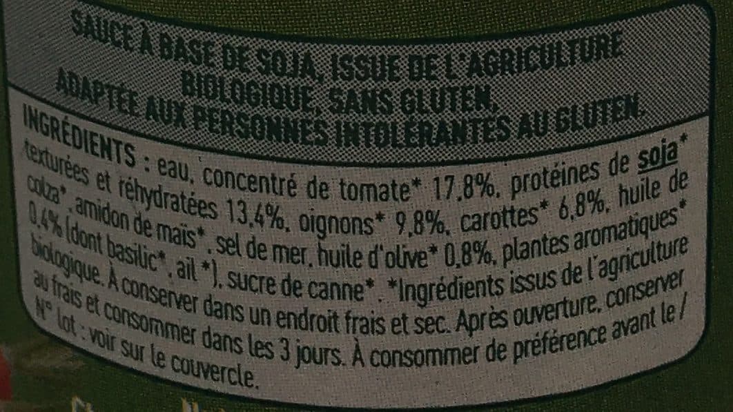 Valpibio Sauce Bolognaise au soja packshot