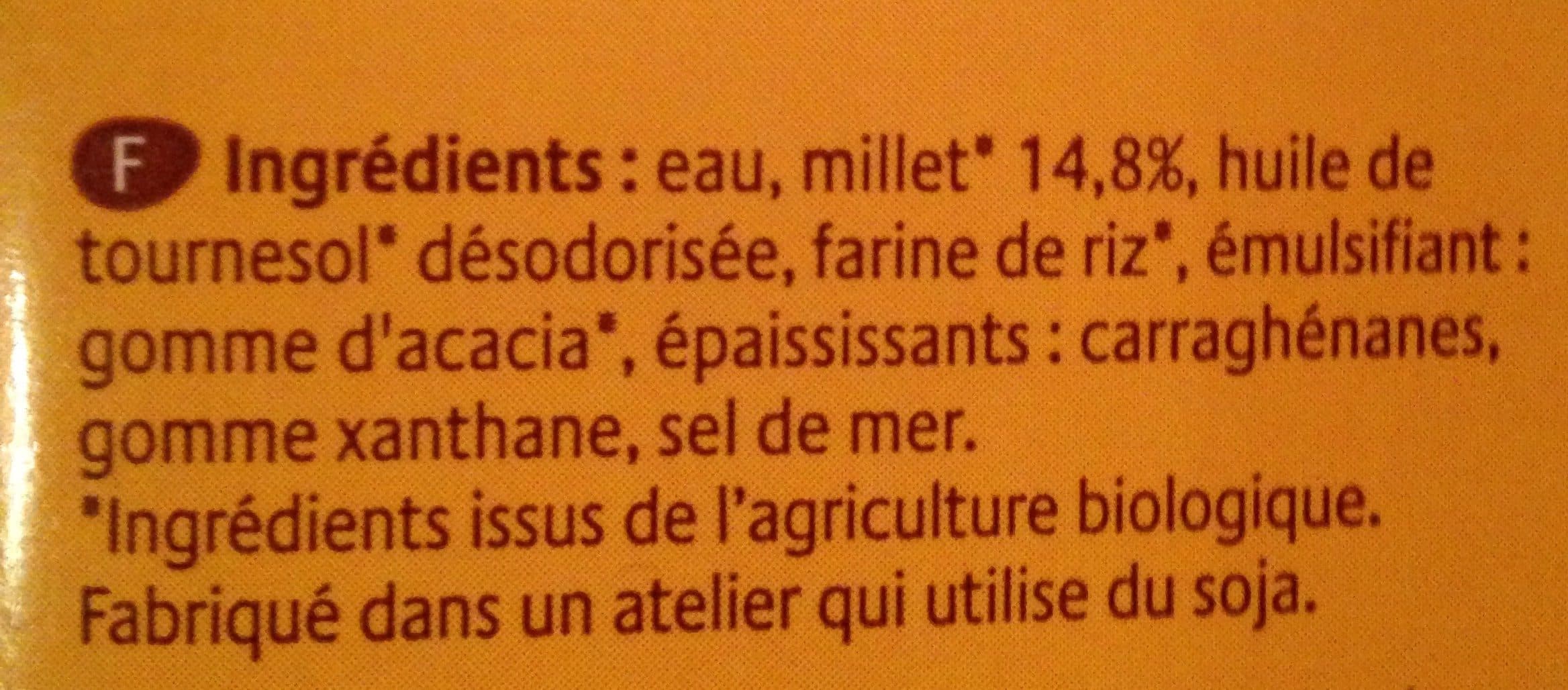Soy Boisson au Millet français Nature packshot