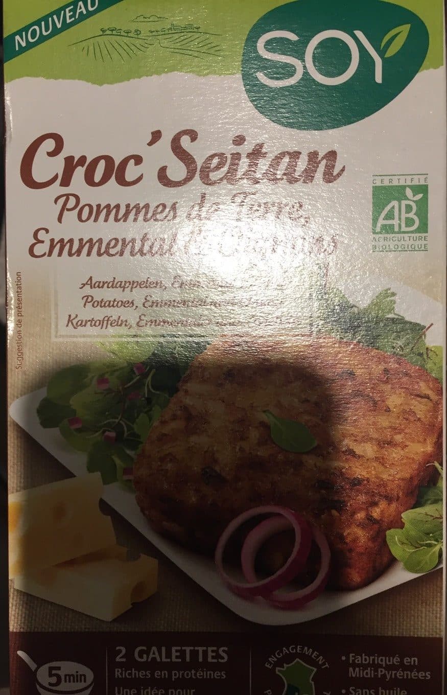 Soy Croc galette seitan pomme de terre emmental oignon packshot