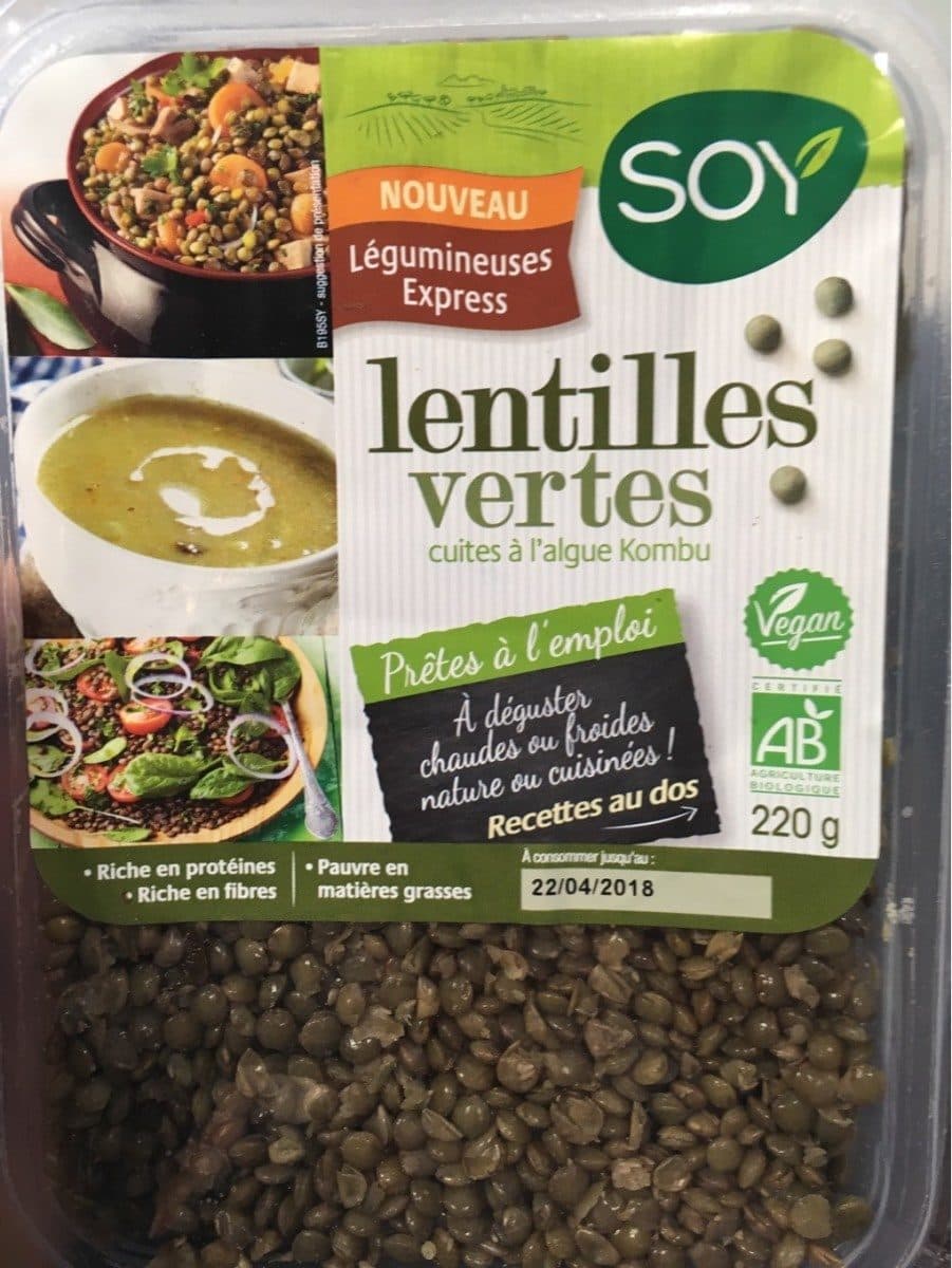 Soy Lentilles vertes SOY 220g packshot