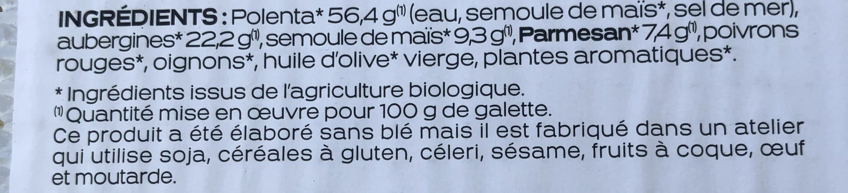 Céréalpes galettes de polenta aubergines et parmesan packshot