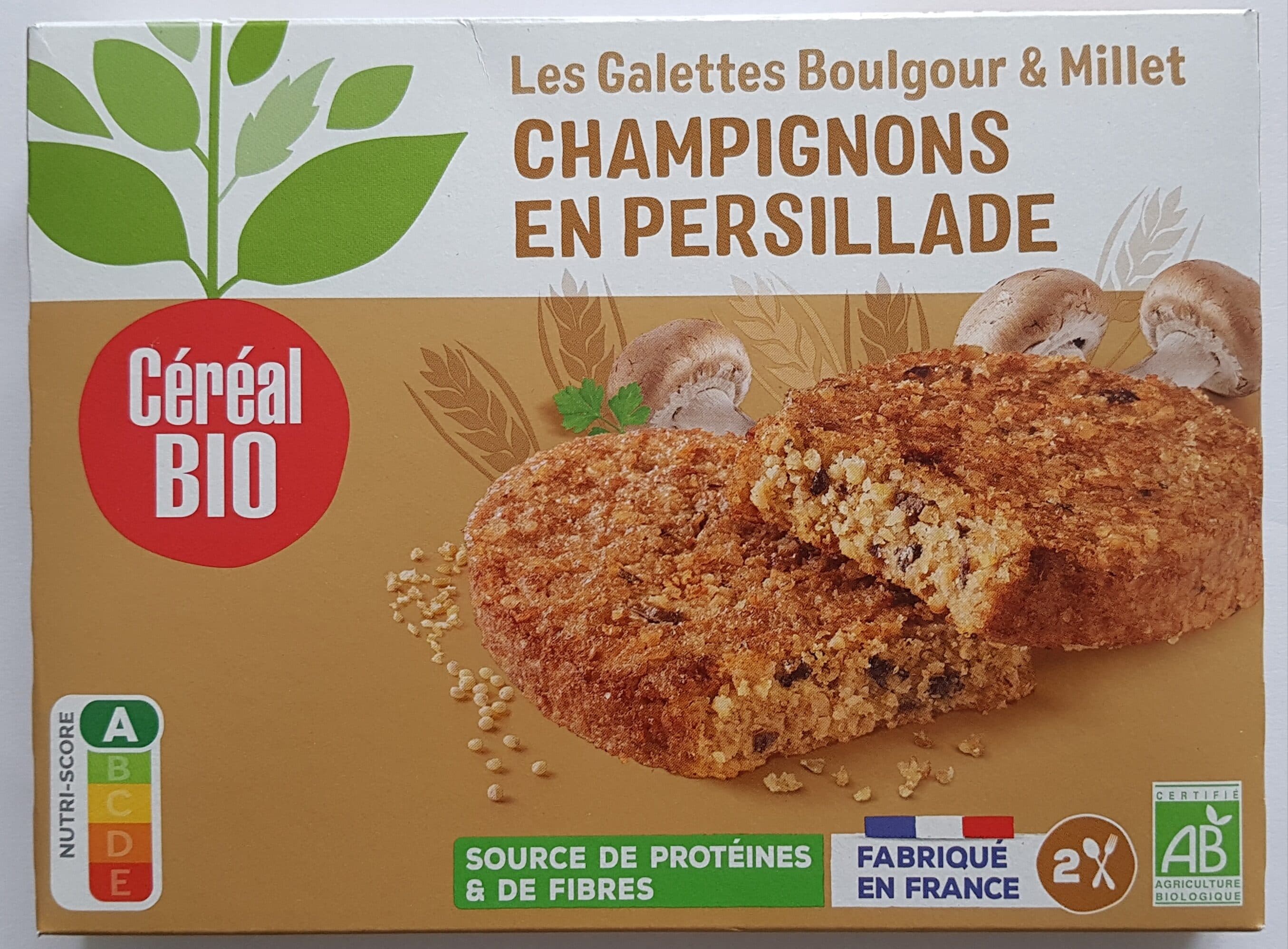Céréal Bio Galettes millet et boulghour aux champignons packshot