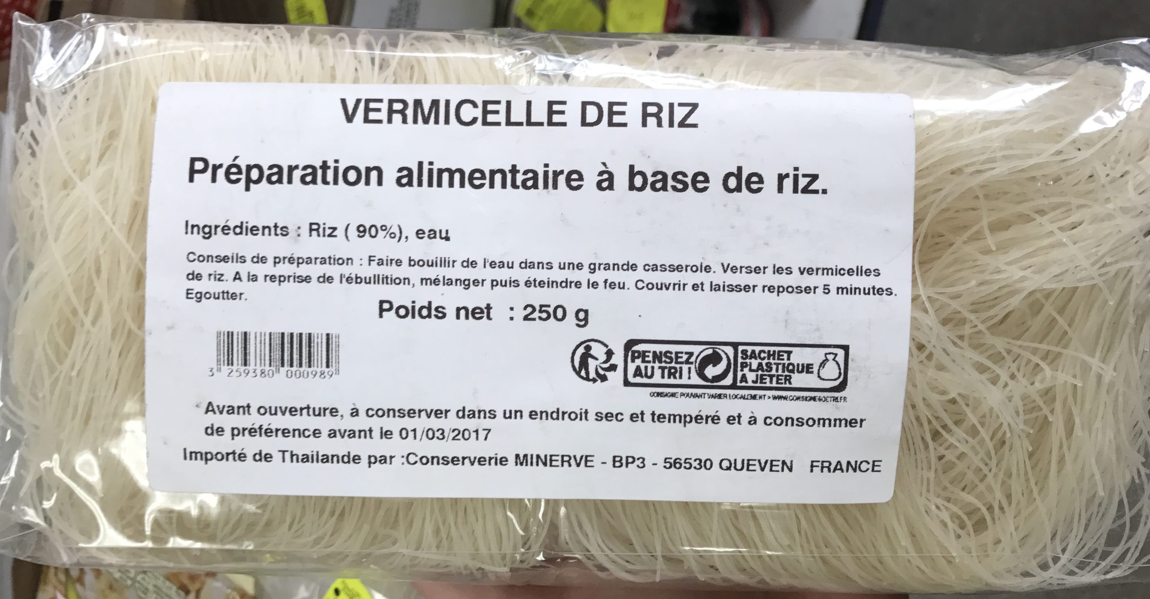 Conserverie Minerve Vermicelle de Riz packshot