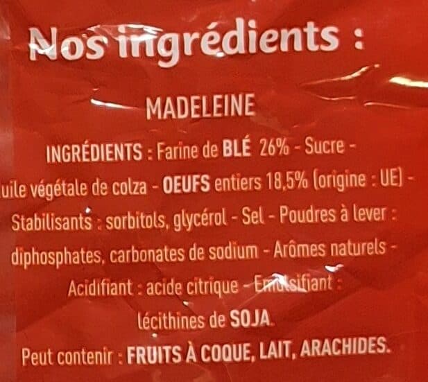 Ker Cadélac Madeleines moelleuses nature x 24 sachets de 25 g packshot
