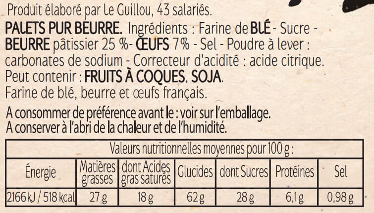 Le Guillou Palets Bretons Pur Beurre - Le Guillou packshot
