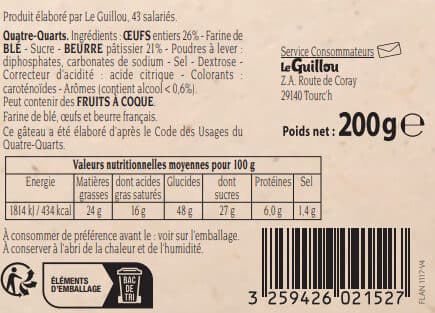 Le Guillou Quatre-Quarts Pur Beurre packshot