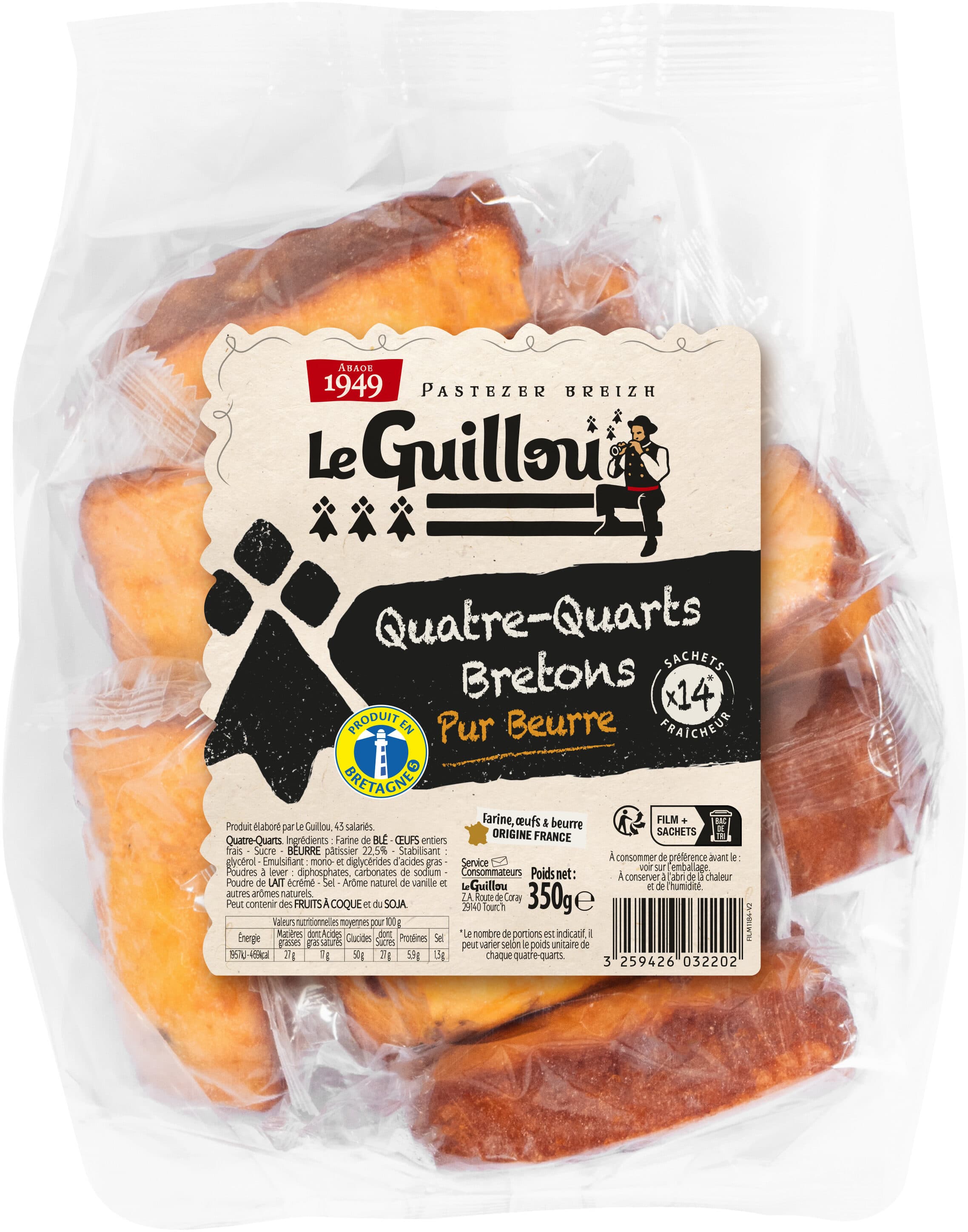 Le Guillou Quatre-Quarts Bretons Pur Beurre packshot