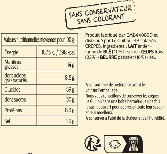Le Guillou Crêpes bretonnes - Le Guillou packshot