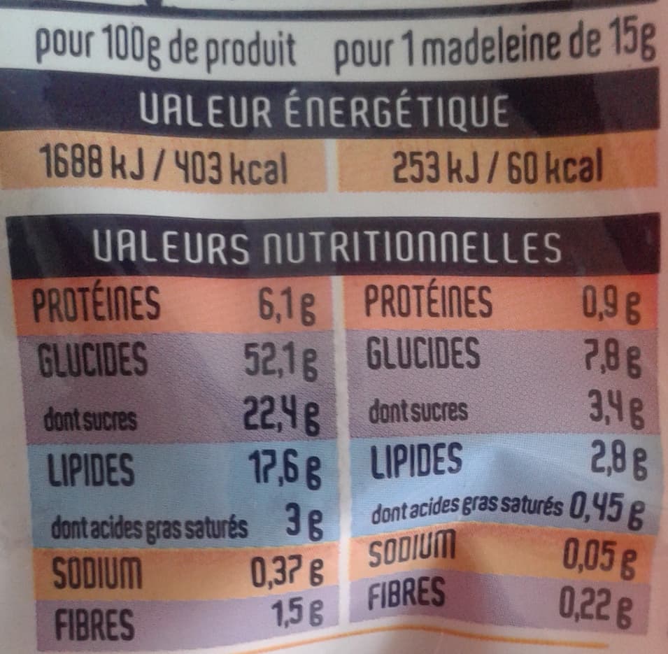 Ker Cadélac 45 Madeleines packshot