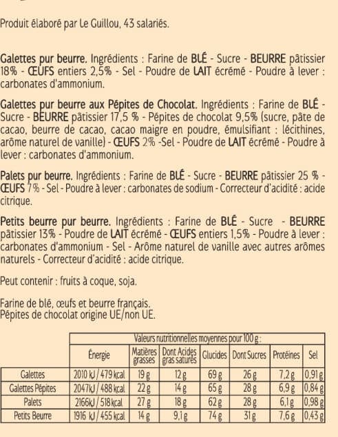 Le Guillou Assortiment de biscuits pur beurre - Le Guillou packshot
