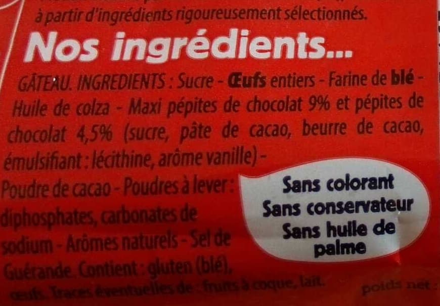 Ker Cadélac Le Tranché - Moelleux Pépites de chocolat tootefoto