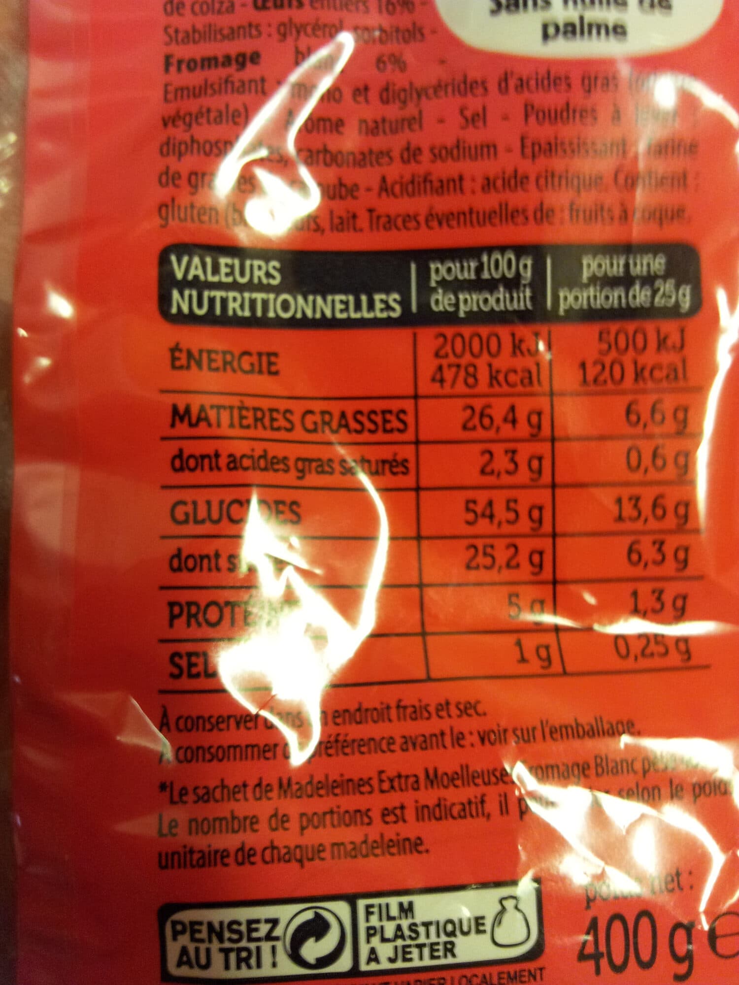 Ker Cadélac Madeleines Extra Moelleuses Fromage Blanc packshot