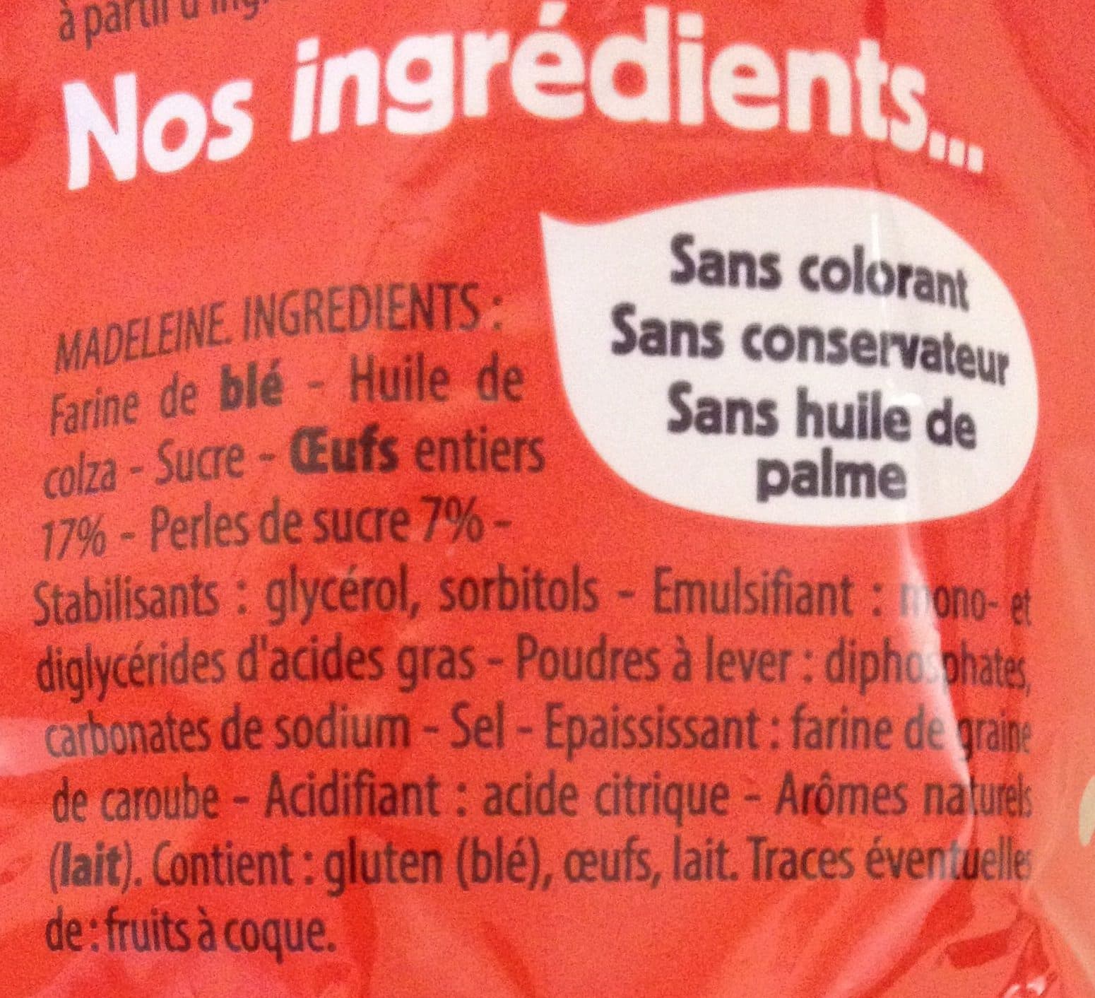 Ker Cadélac Madeleines Extra Moelleuses Perles de Sucre packshot