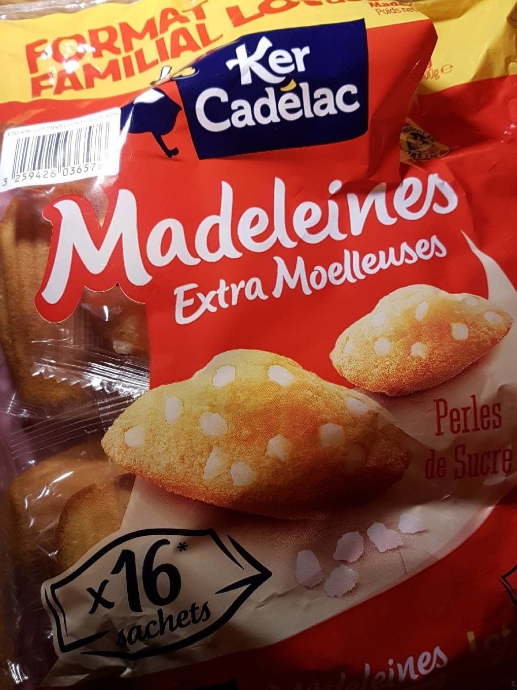 Ker Cadélac Madeleines Extra Moelleuses Perles de Sucre packshot