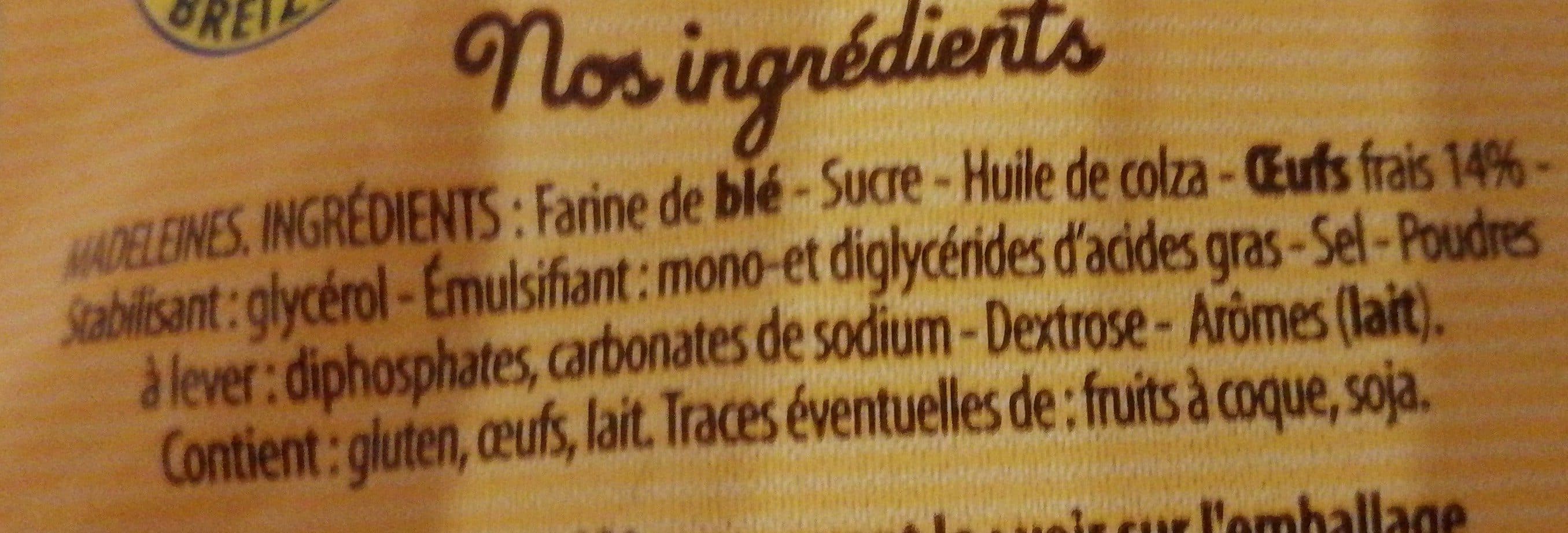 Ker Yvel Madeleine aux oeufs frais packshot