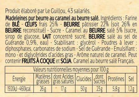 Le Guillou Madeleines caramel beurre salé - Le Guillou packshot