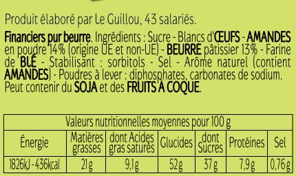 Le Guillou Financiers aux amandes - Le Guillou packshot