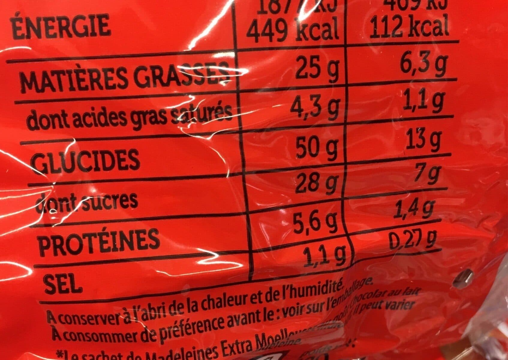Ker Cadélac Madeleines Extra Moelleuses Goût Chocolat au Lait Praliné packshot