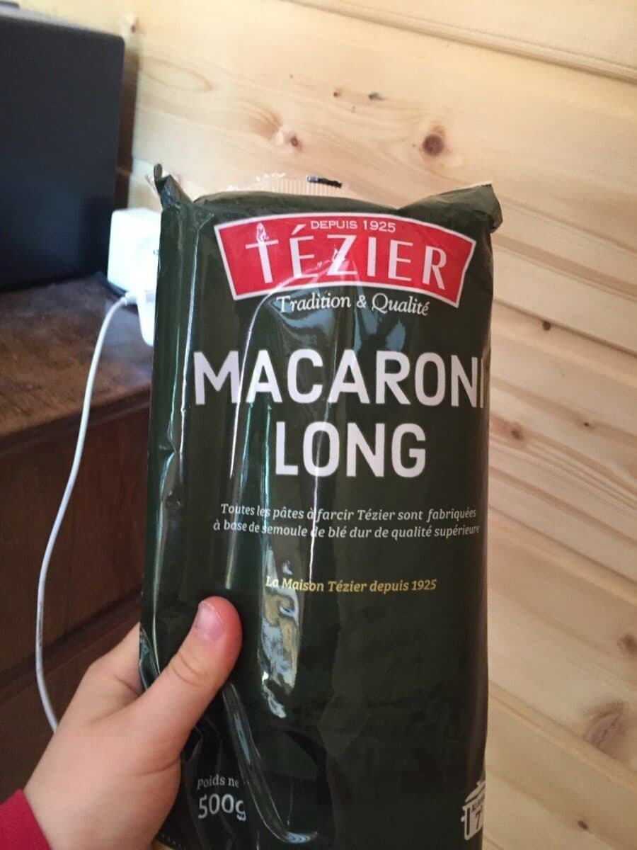 Open Food Facts Macaronis longs TEZIER packshot