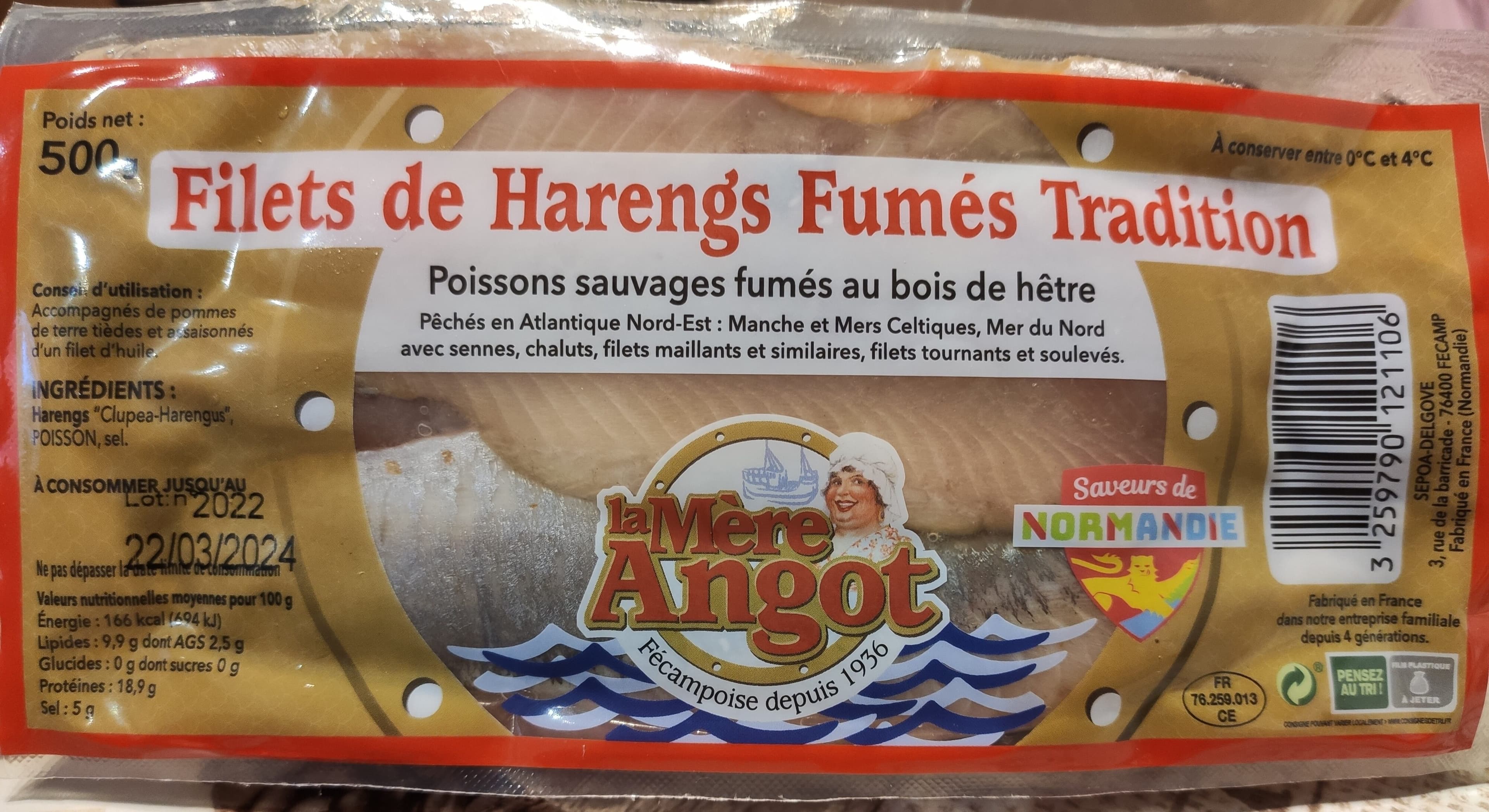 Open Food Facts Filet de harengs fumés tradition packshot