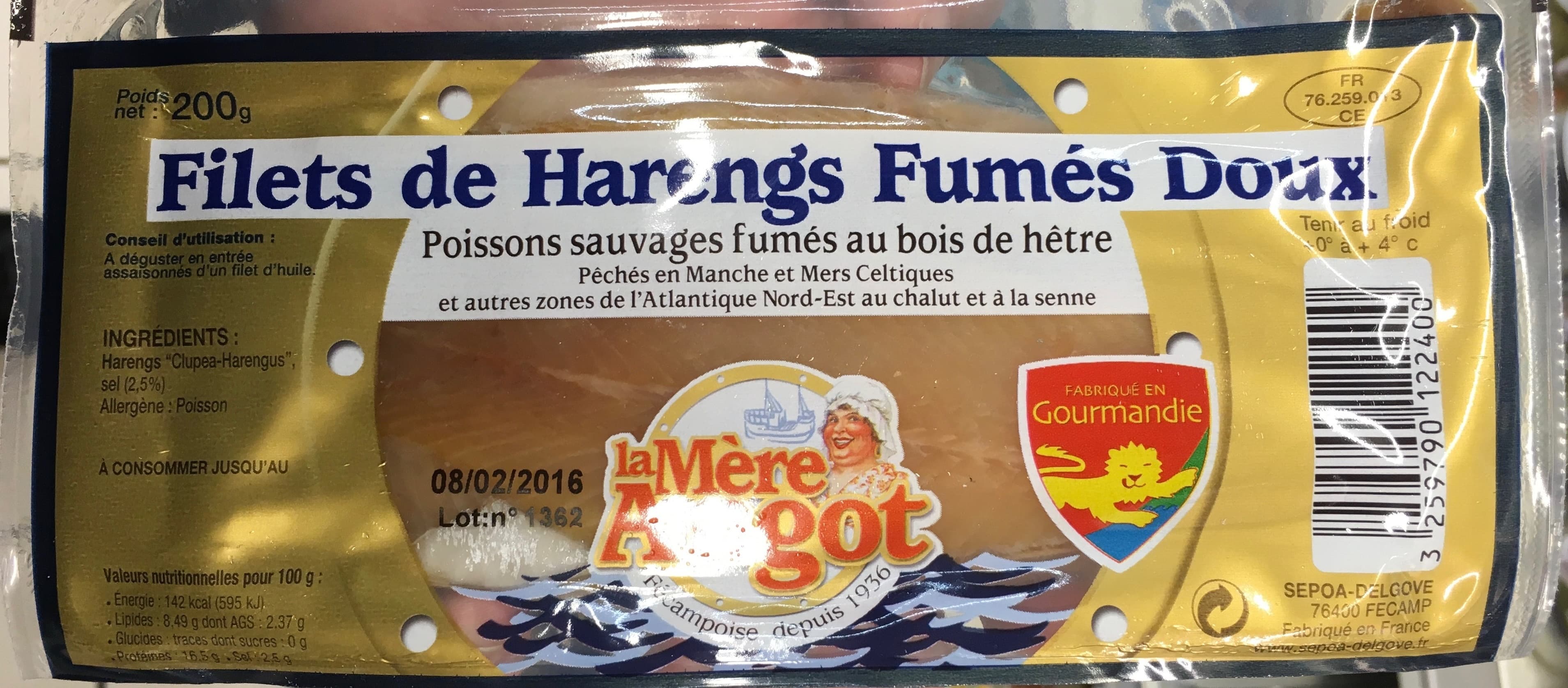 La Mère Angot Filets de Harengs Fumés Doux packshot