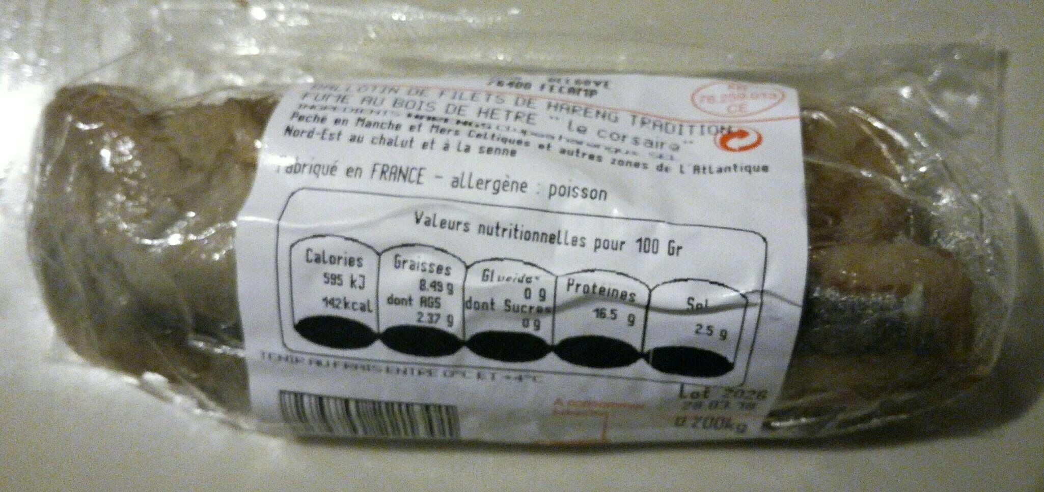 Le Corsaire Ballotin de filets de hareng tradition fumé au bois de hêtre packshot