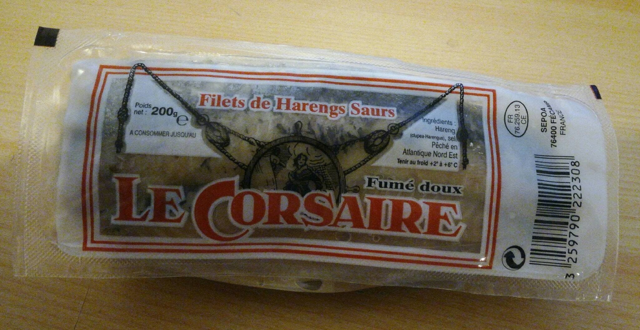 Le CORSAIRE Filets de Harengs Saurs fumé doux packshot