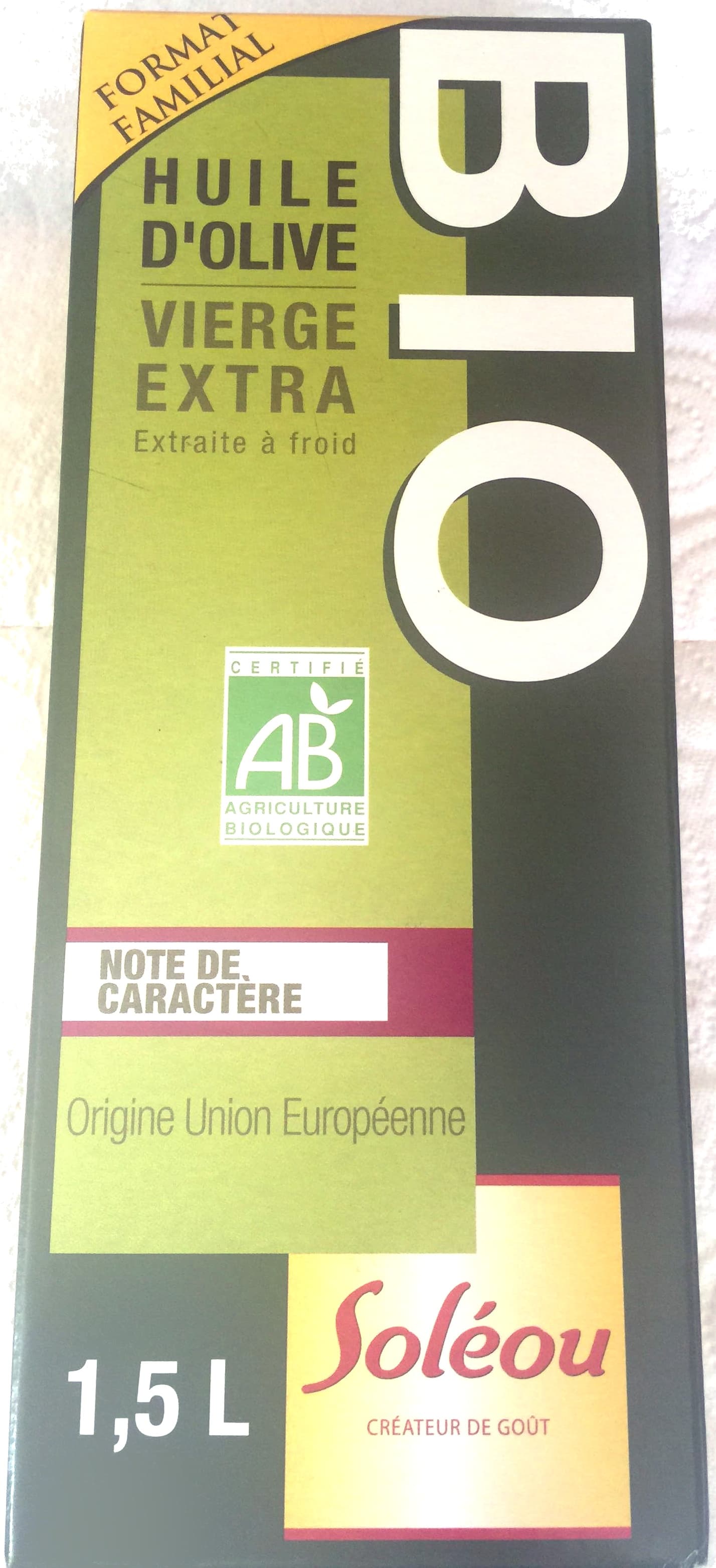 Soléou Huile d'olive vierge extra (format familial) packshot