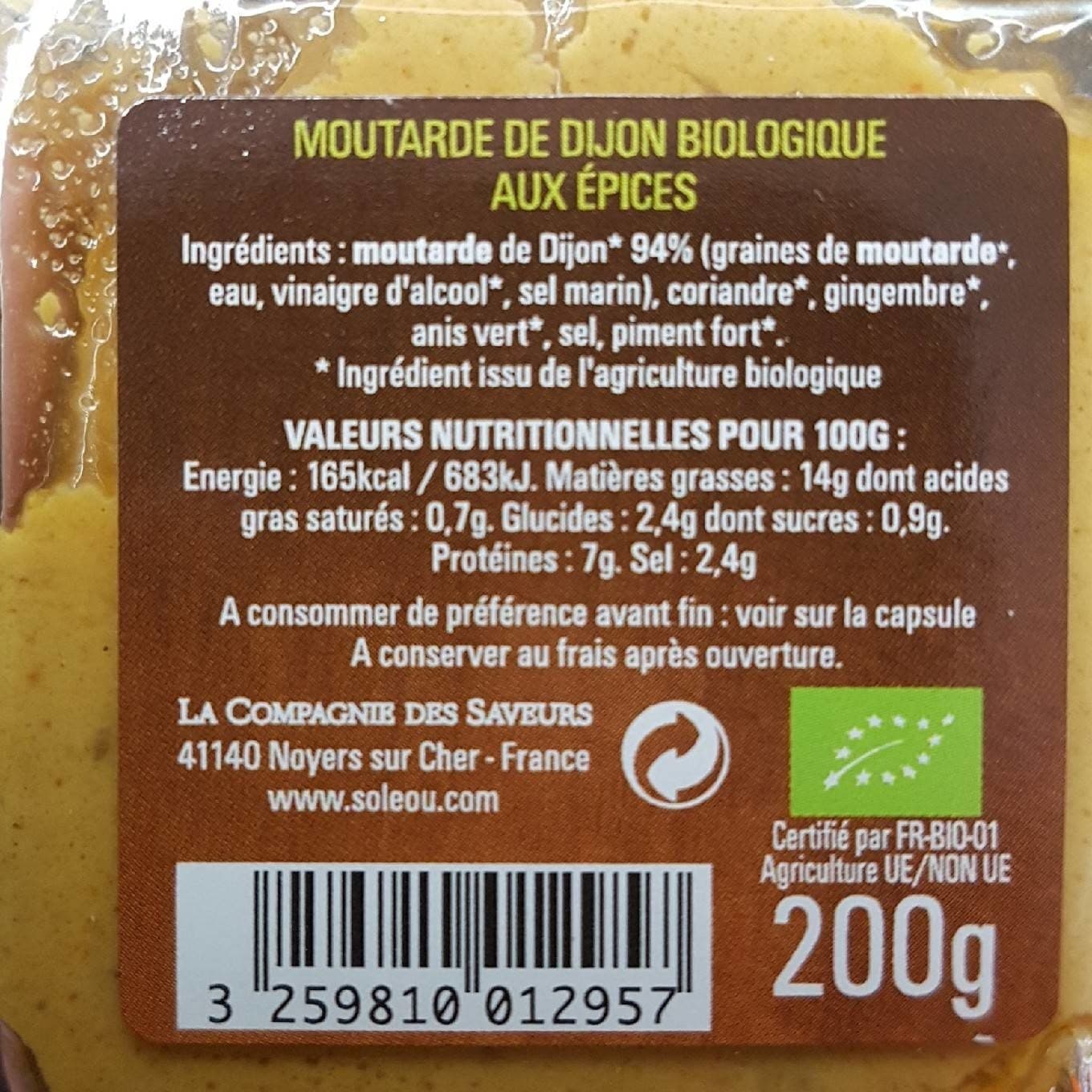 Soleou Moutarde de Dijon packshot