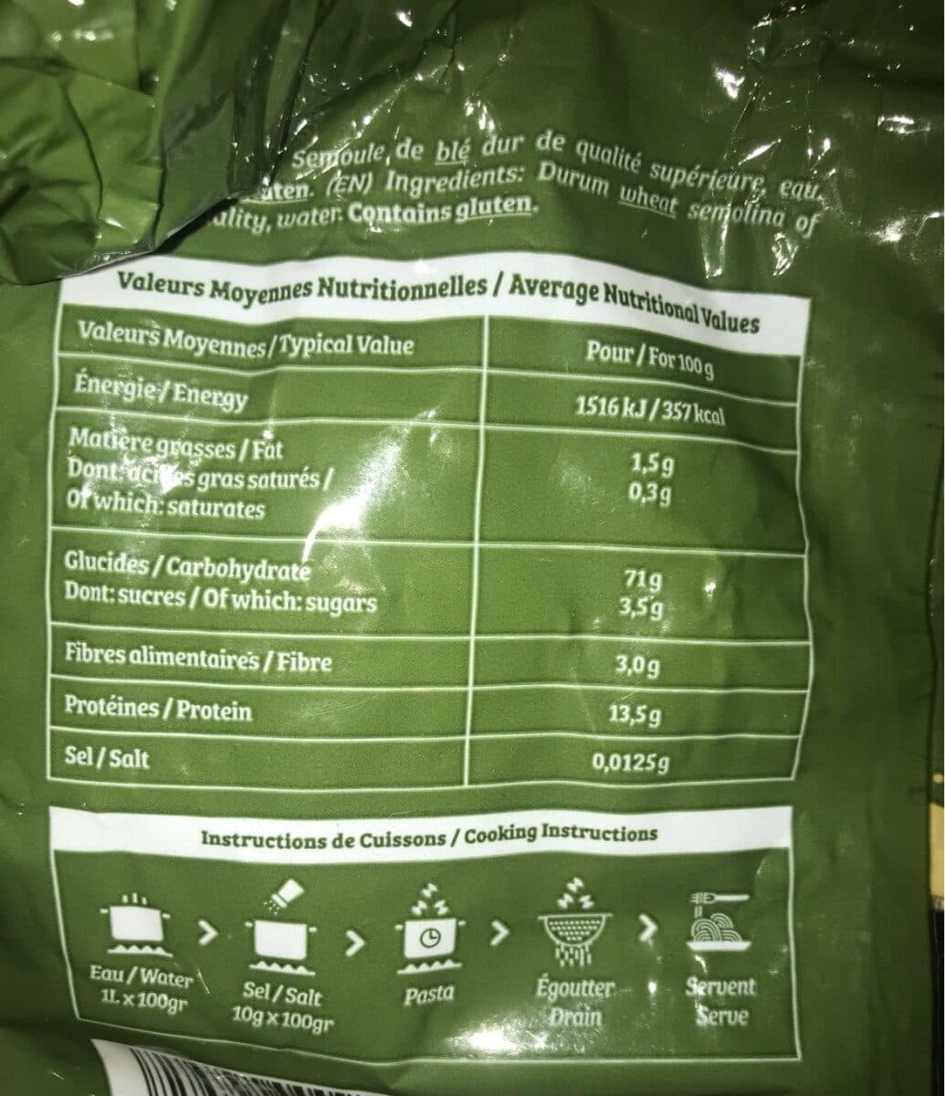 Open Food Facts Fusilli packshot