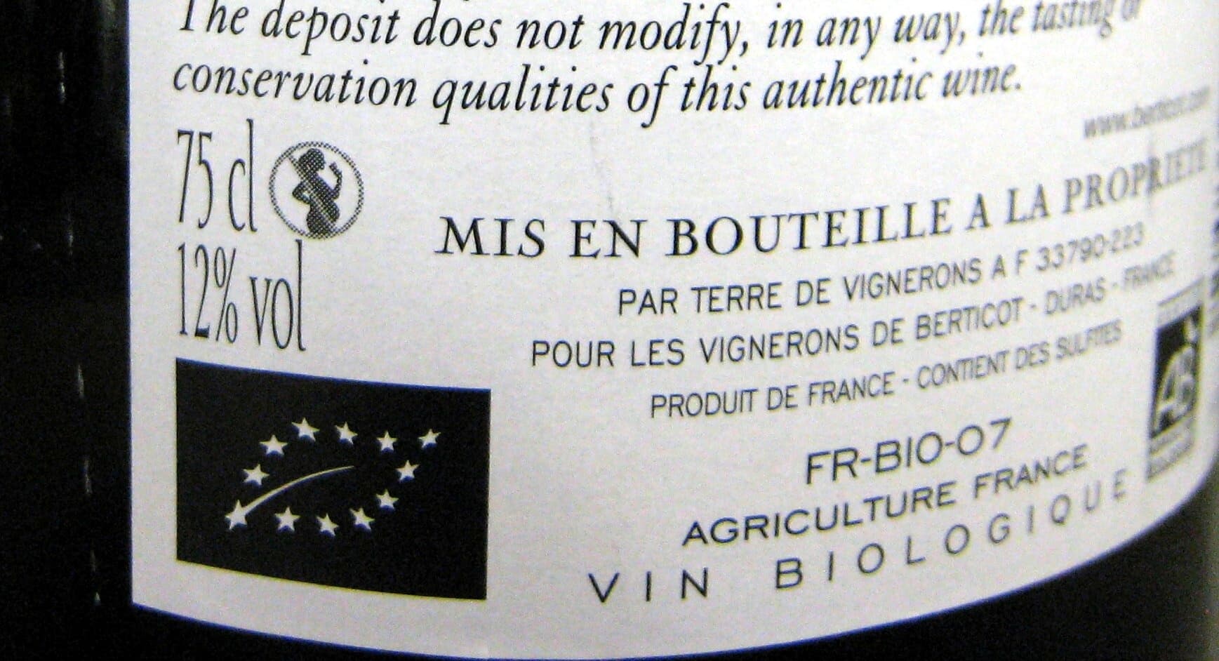 BB de Berticot Côtes de Duras AOC 2012 Blanc Sec Bio BB de Berticot packshot