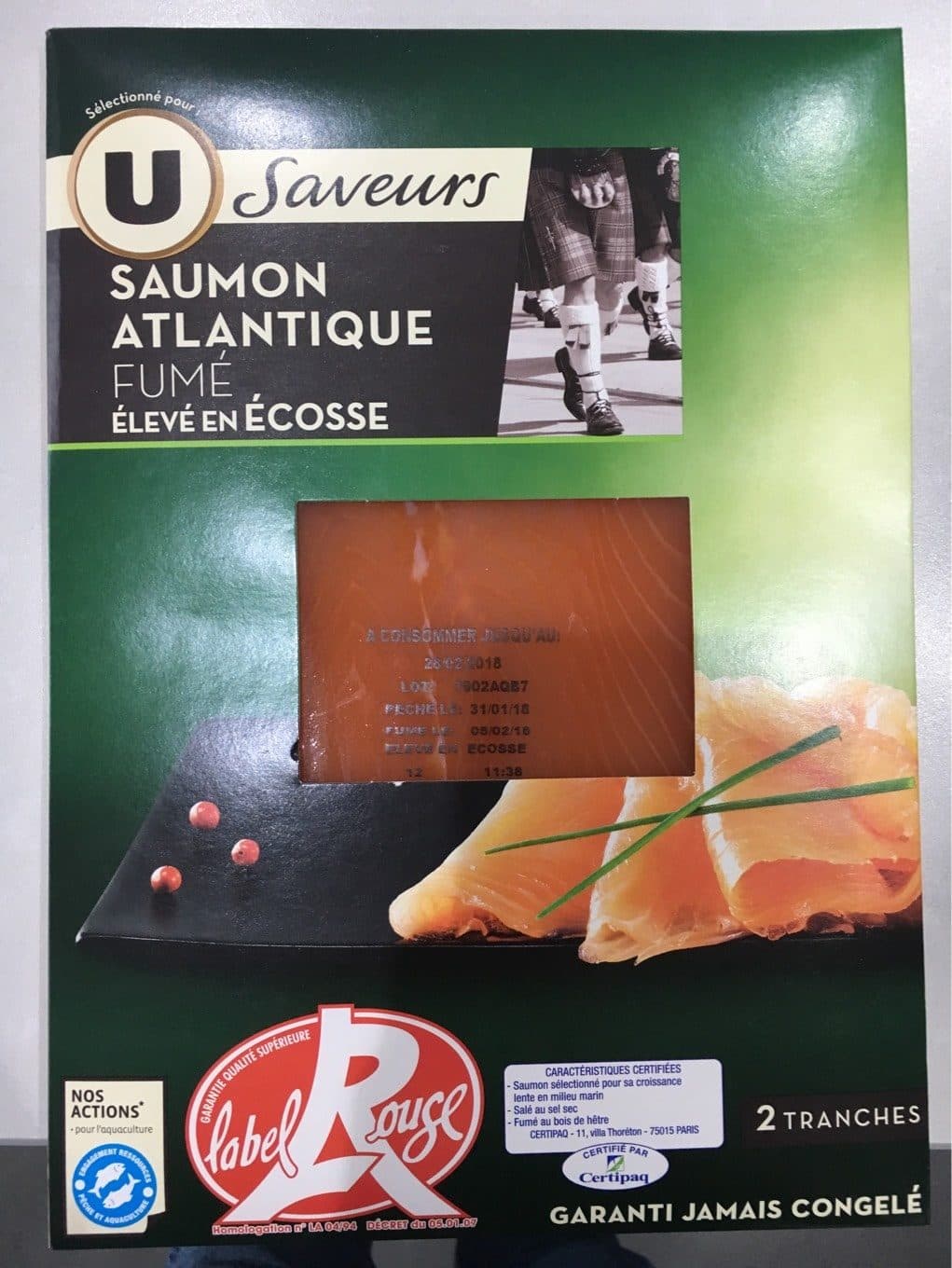 U Saumon Atlantique fumé packshot