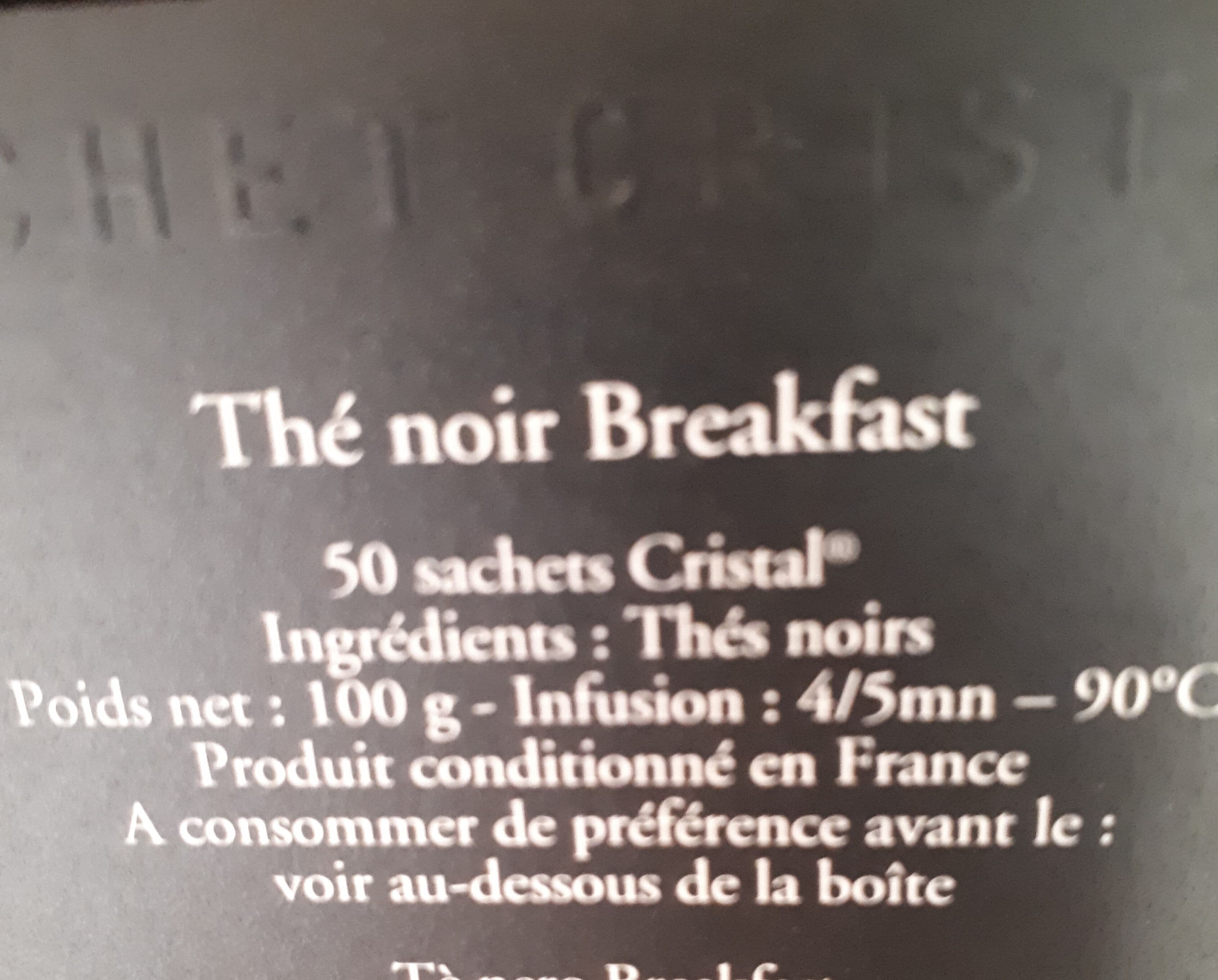 D’Amman frères Breakfast Thé Cristal packshot