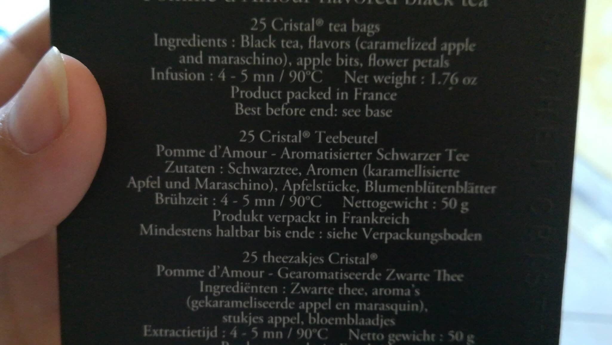 Dammann Frères The noir parfum Pomme d'Amour DAMMANN, 25 sachets packshot