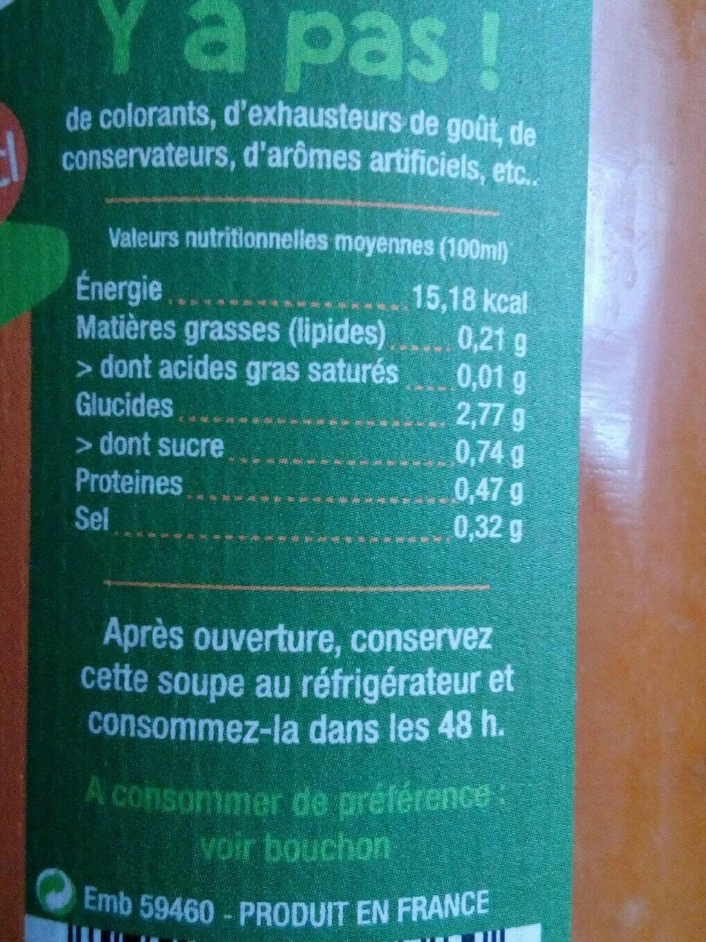 Tidélice Soupe de carottes packshot