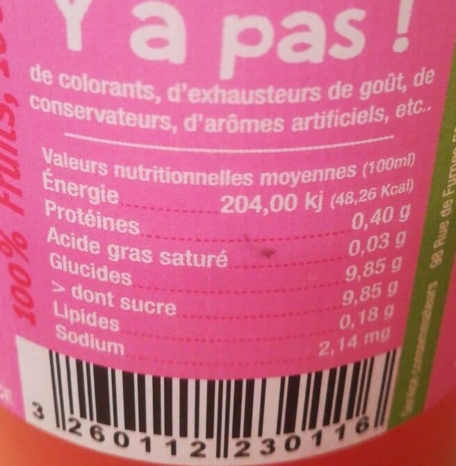 Tidélice Jus pommes fraises packshot