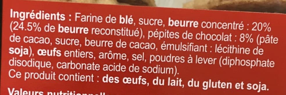 Erminig Galettes Pur Beurre aux Pépites de Chocolat packshot
