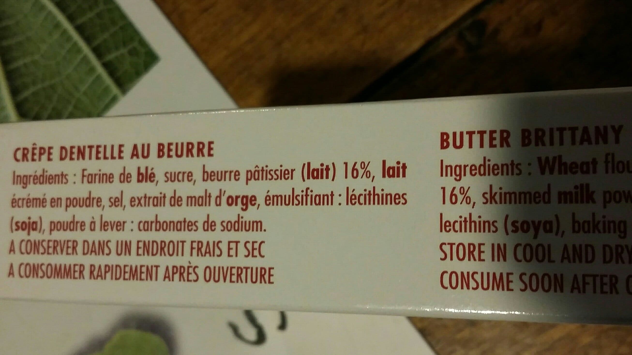 La Trinitaine Les crêpes dentelle packshot