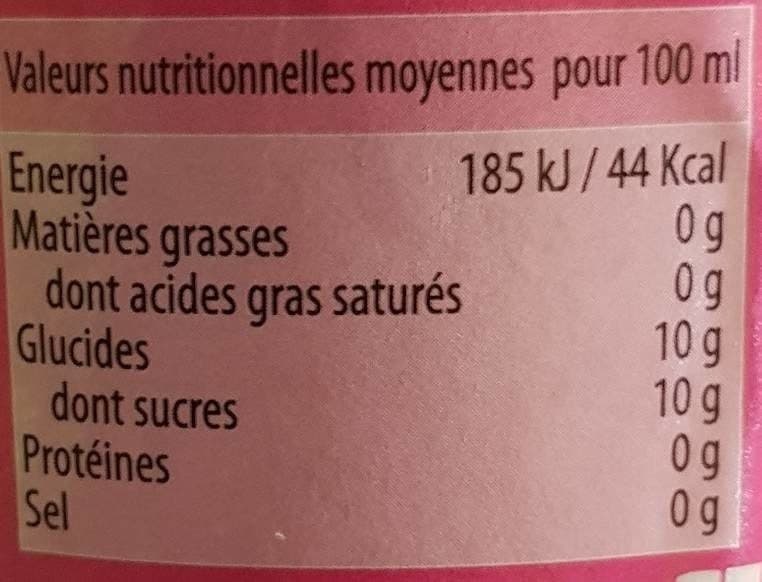 Open Food Facts Cocktail gazéifié Raisin-Framboise packshot