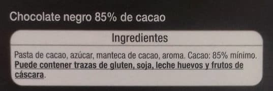Auchan Chocolate 85% packshot