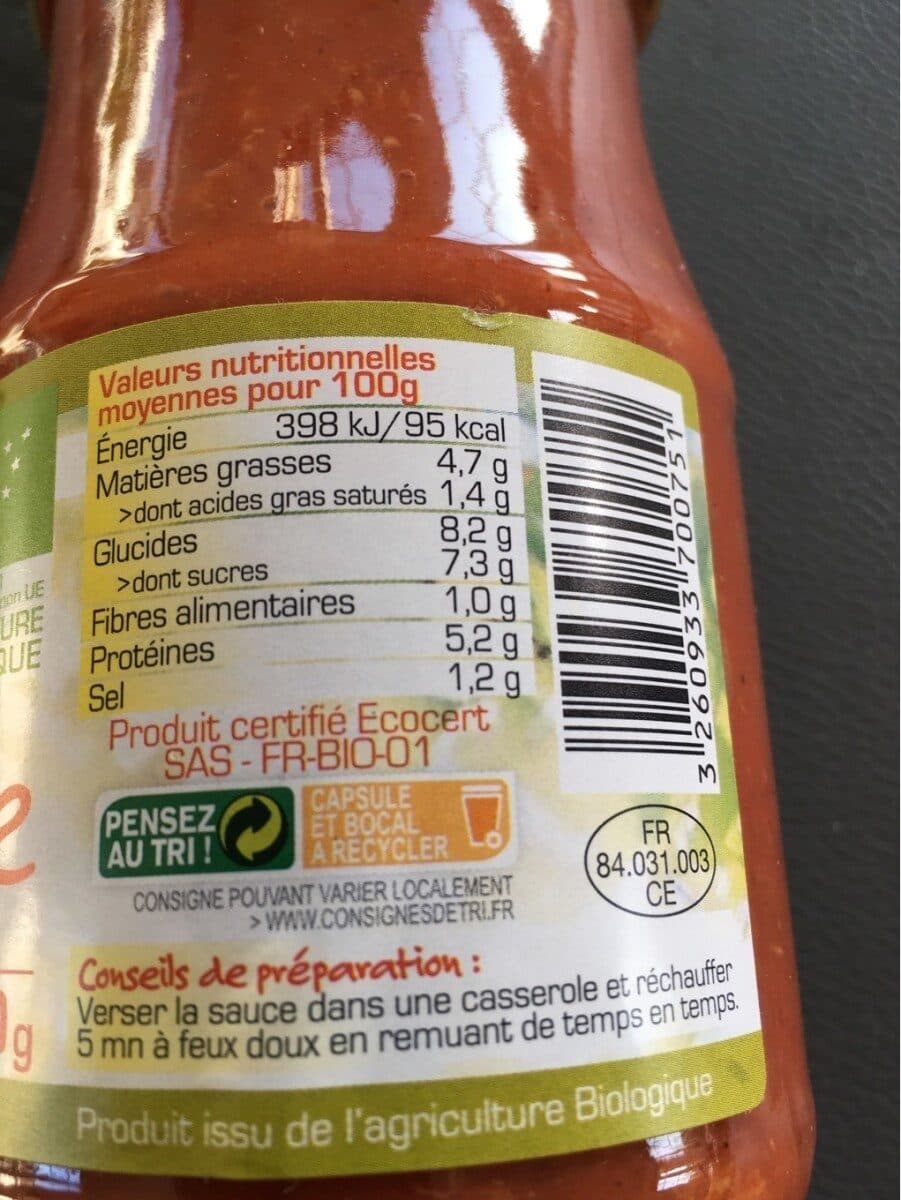 Valbio Sauce Bolognaise packshot