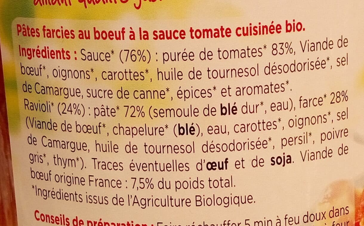 Valbio Raviolis au Bœuf Sauce Italienne packshot