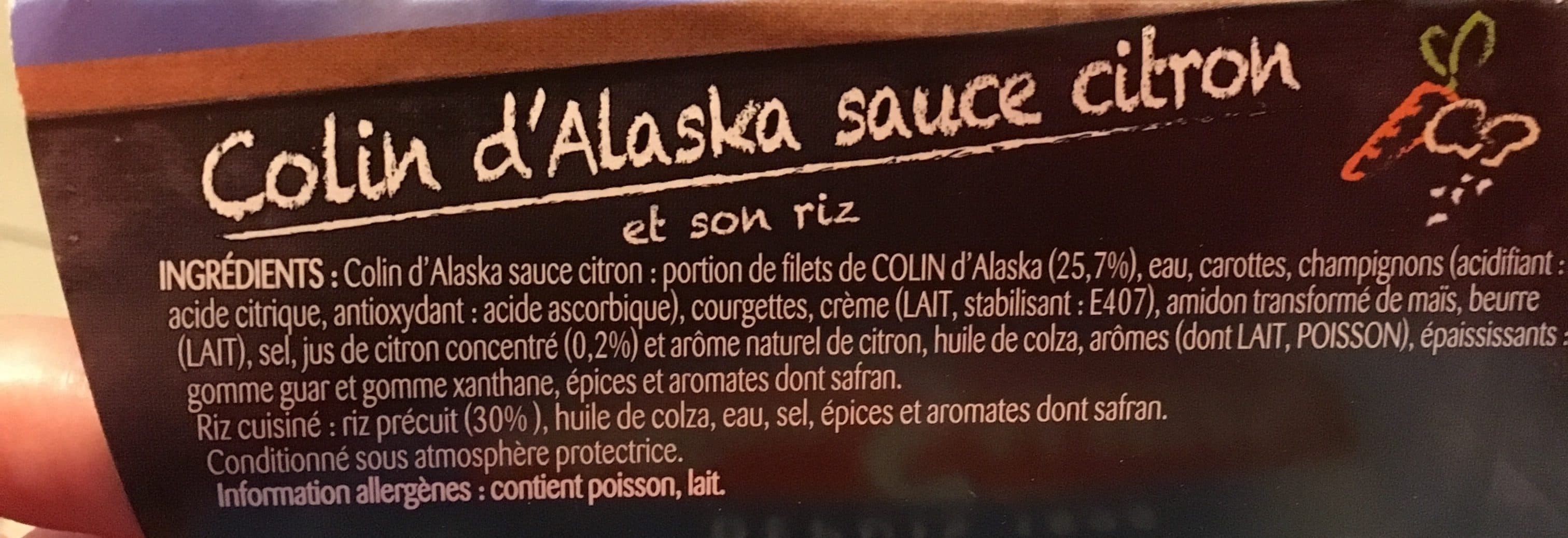 William Saurin Colin d'Alaska sauce citron et son riz packshot