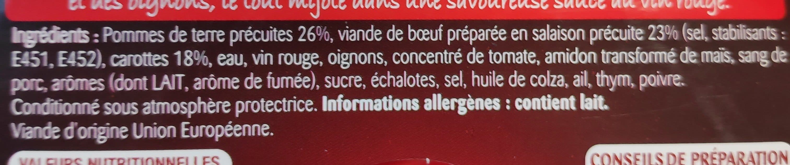 William Saurin Bœuf bourguignon pommes de terre et carottes packshot