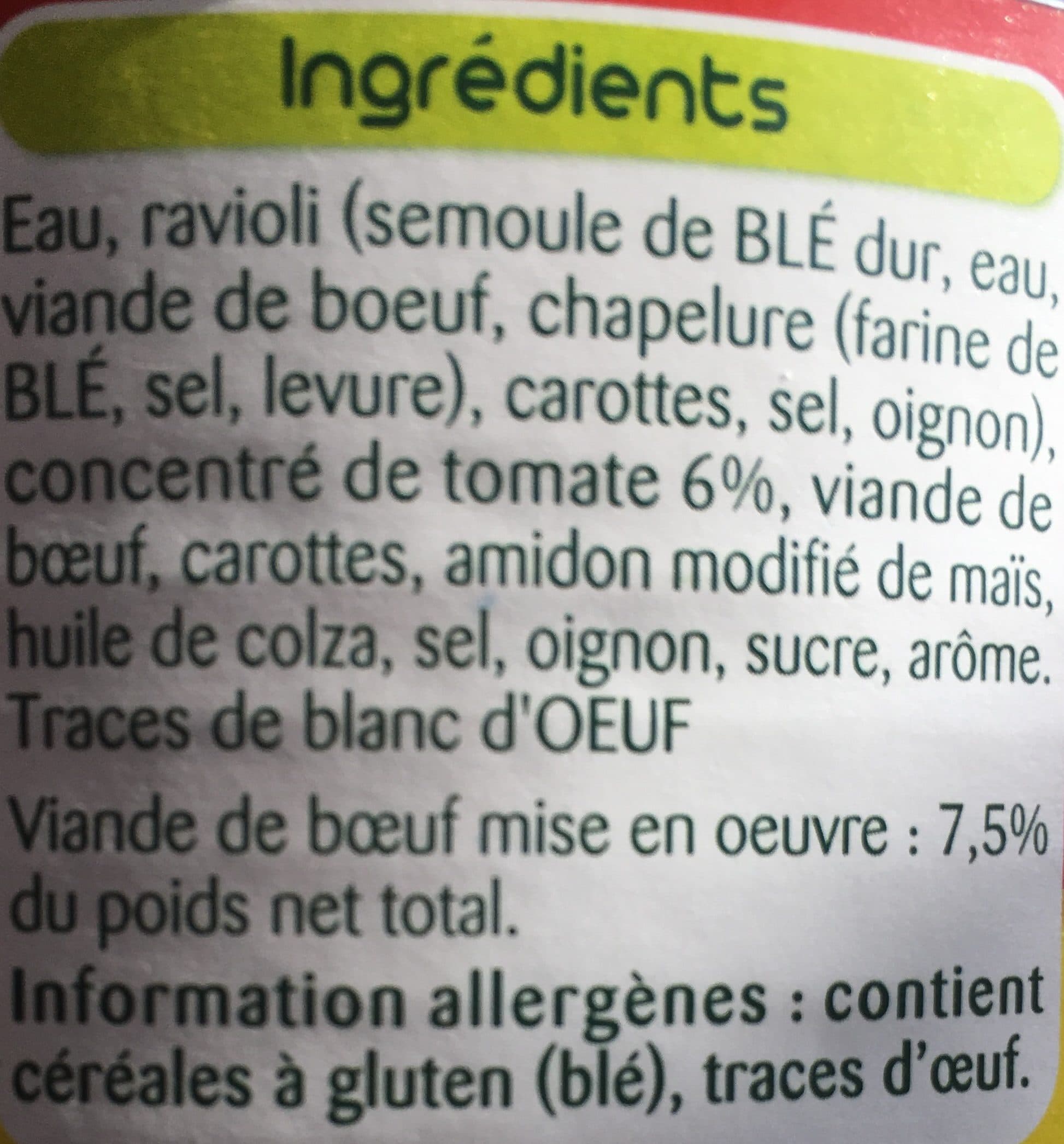 Panzani Ravioli Pur Boeuf packshot