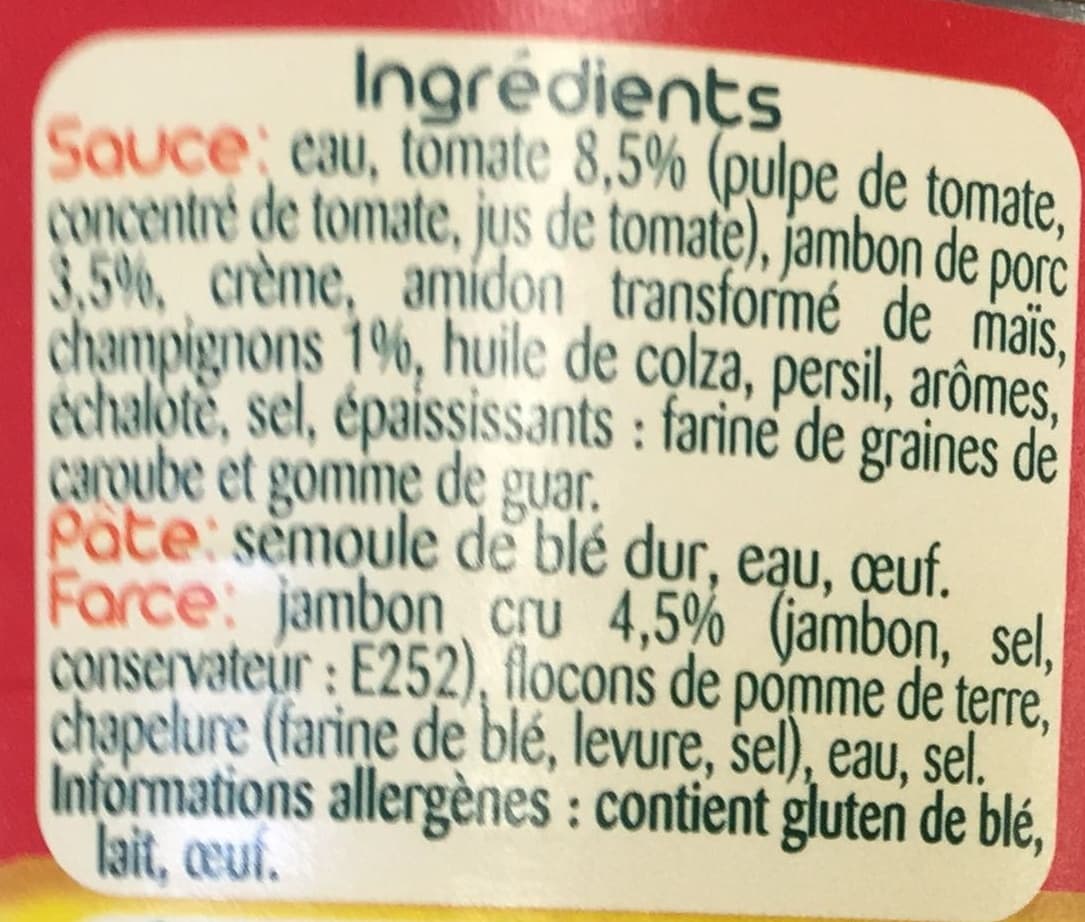 Panzani Le Tortellini au Jambon (Sauce Tomate & Champignons) packshot
