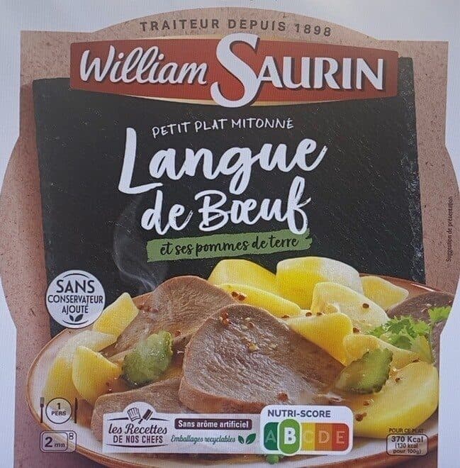 William Saurin Langue de Boeuf et ses pommes de terre packshot