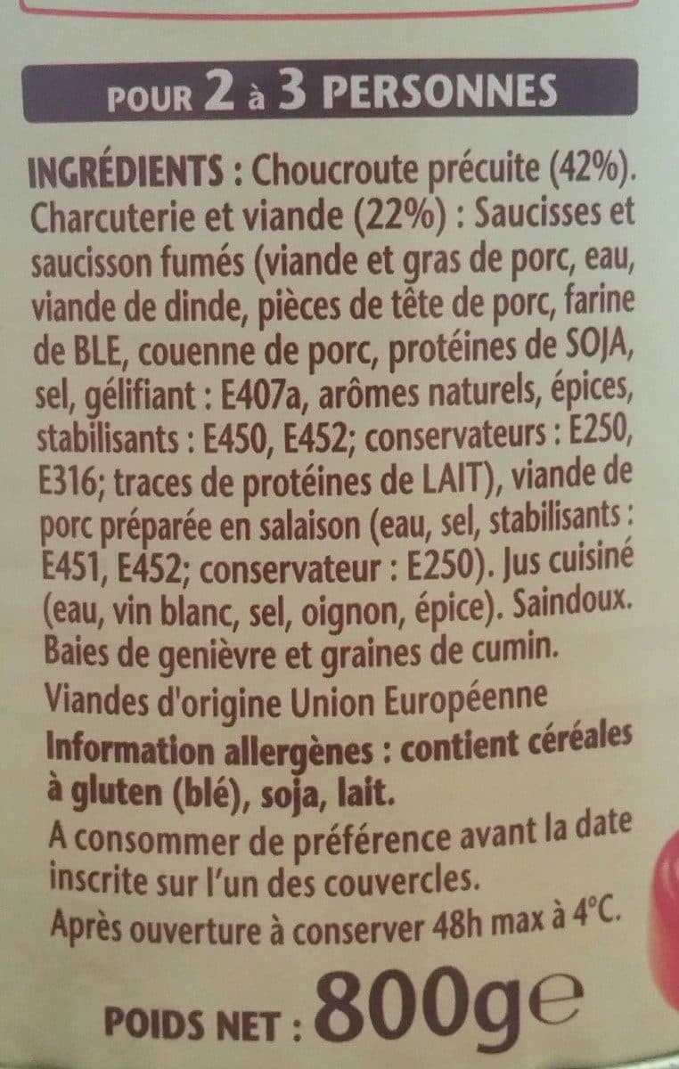William Saurin Choucroute garnie packshot