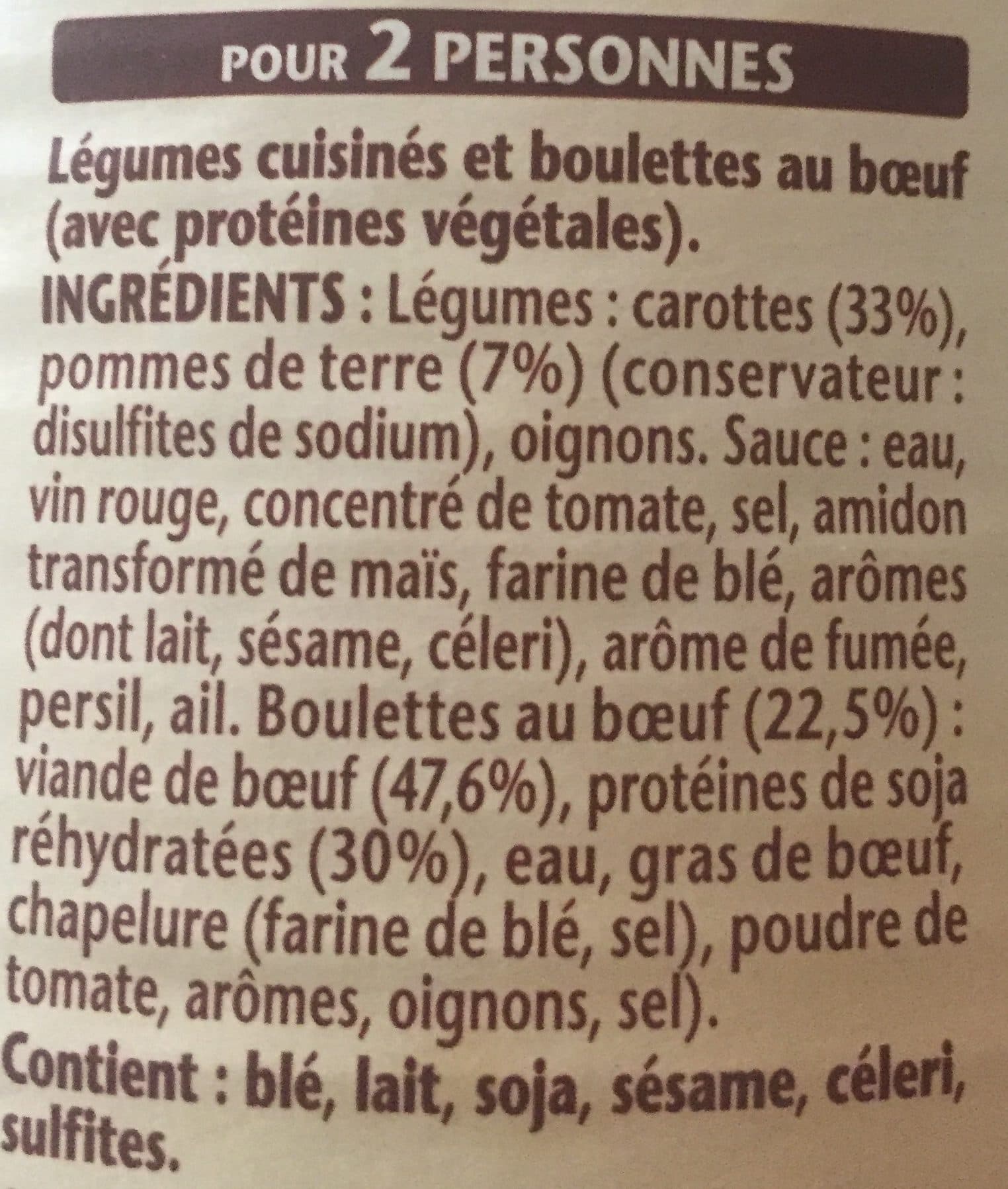 William Saurin Boulettes au bœuf carottes et pommes de terre packshot