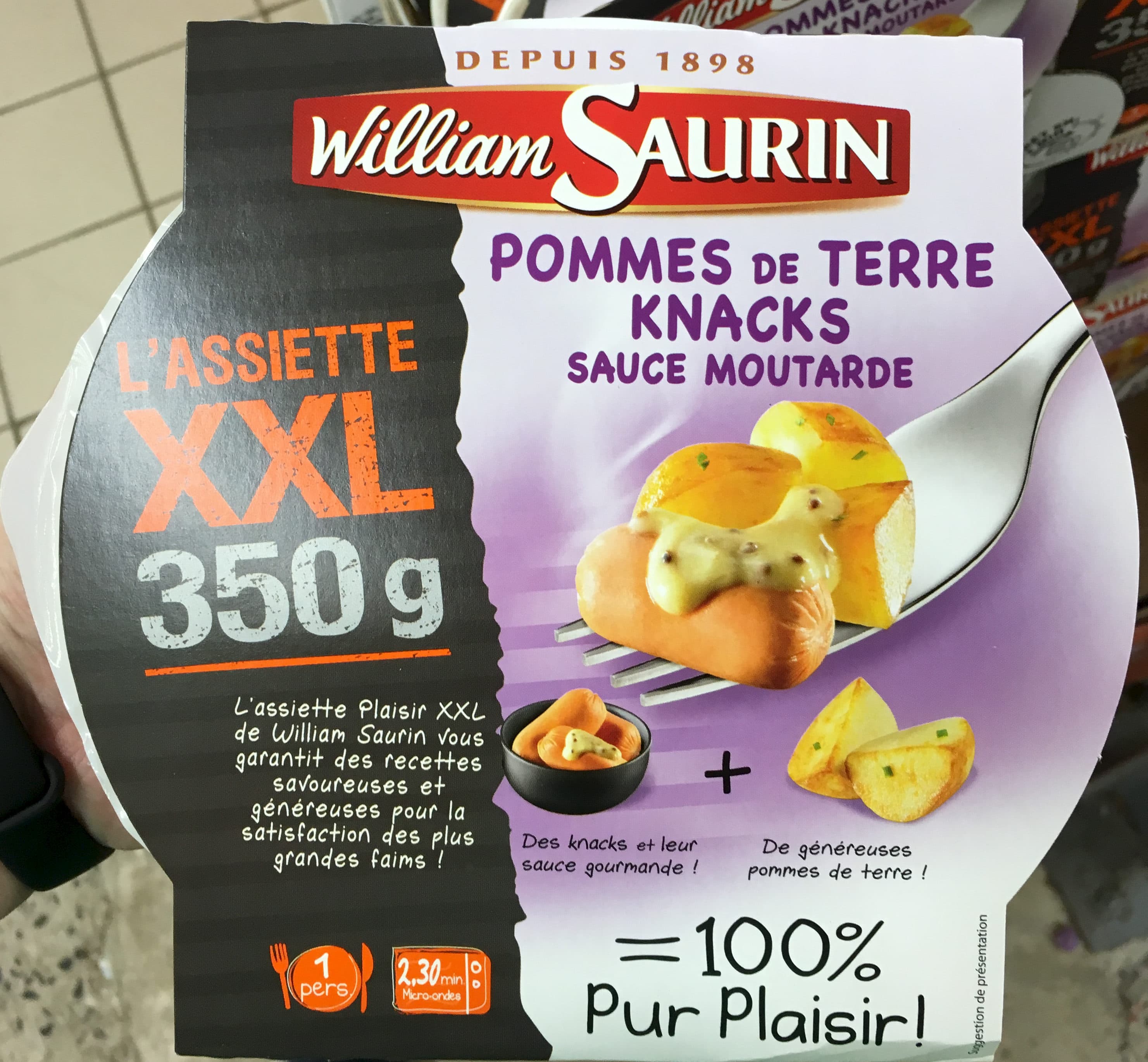 William Saurin L'assiette XXL - Pommes de terre Knacks sauce moutarde packshot